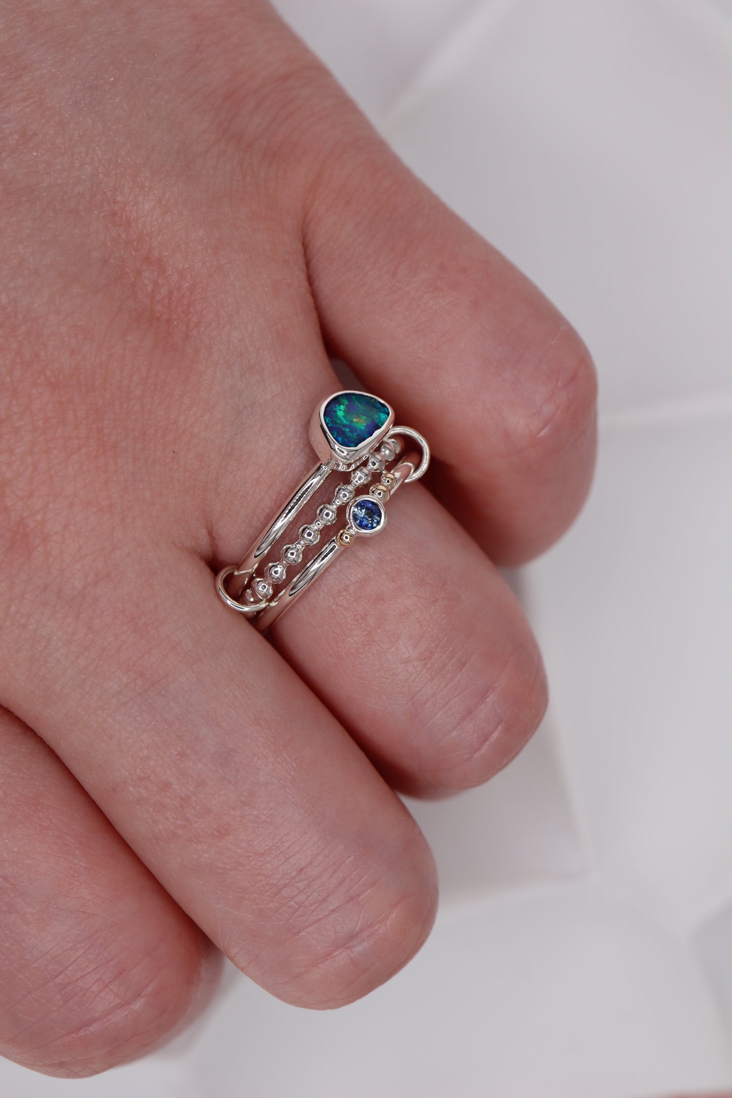 Eclipse Australian Opal Ring set