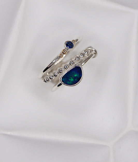 Eclipse Australian Opal Ring set