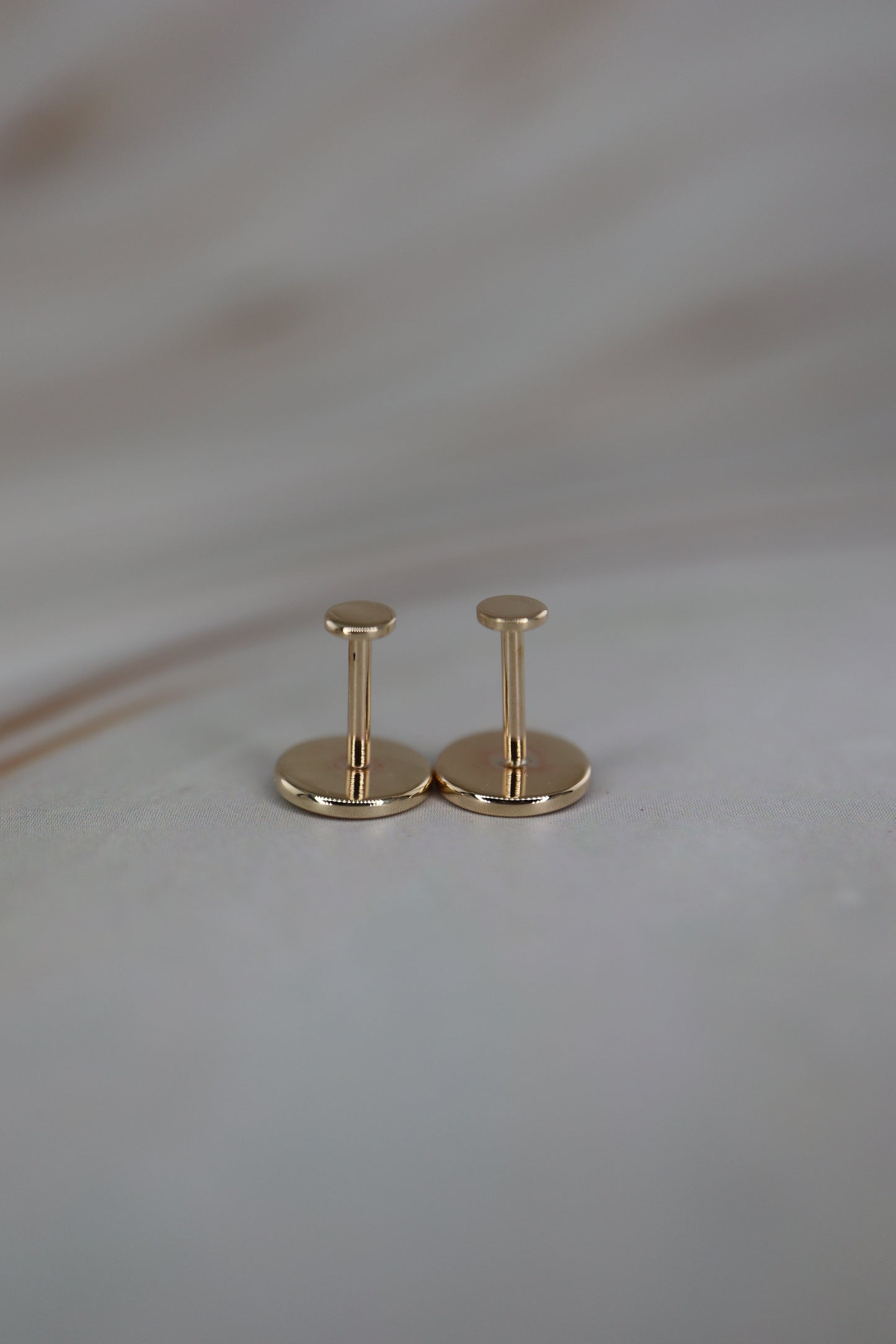 Diamond Solid Gold Star Studs (satin texture)