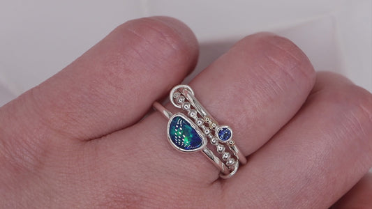 Eclipse Australian Opal Ring set